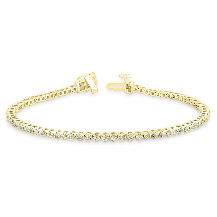 1.00ct Lab Grown Diamond Bracelet in 18K Yellow Gold