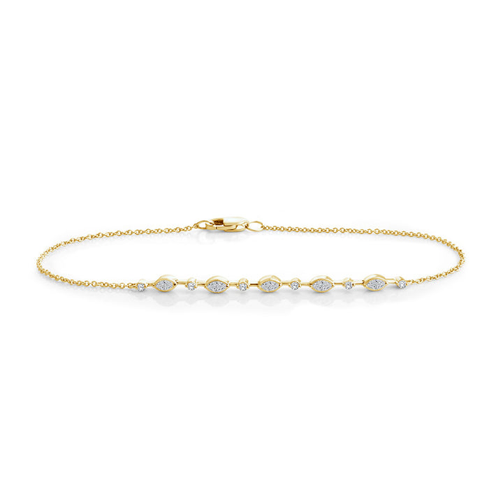 0.25ct Lab Grown Diamond Bracelet in 9K Yellow Gold