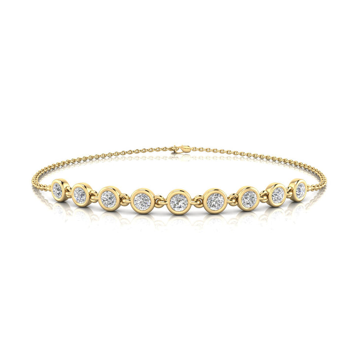 22K Gold Vermeil 0.50ct Lab Grown Diamond Bracelet 17.8cm