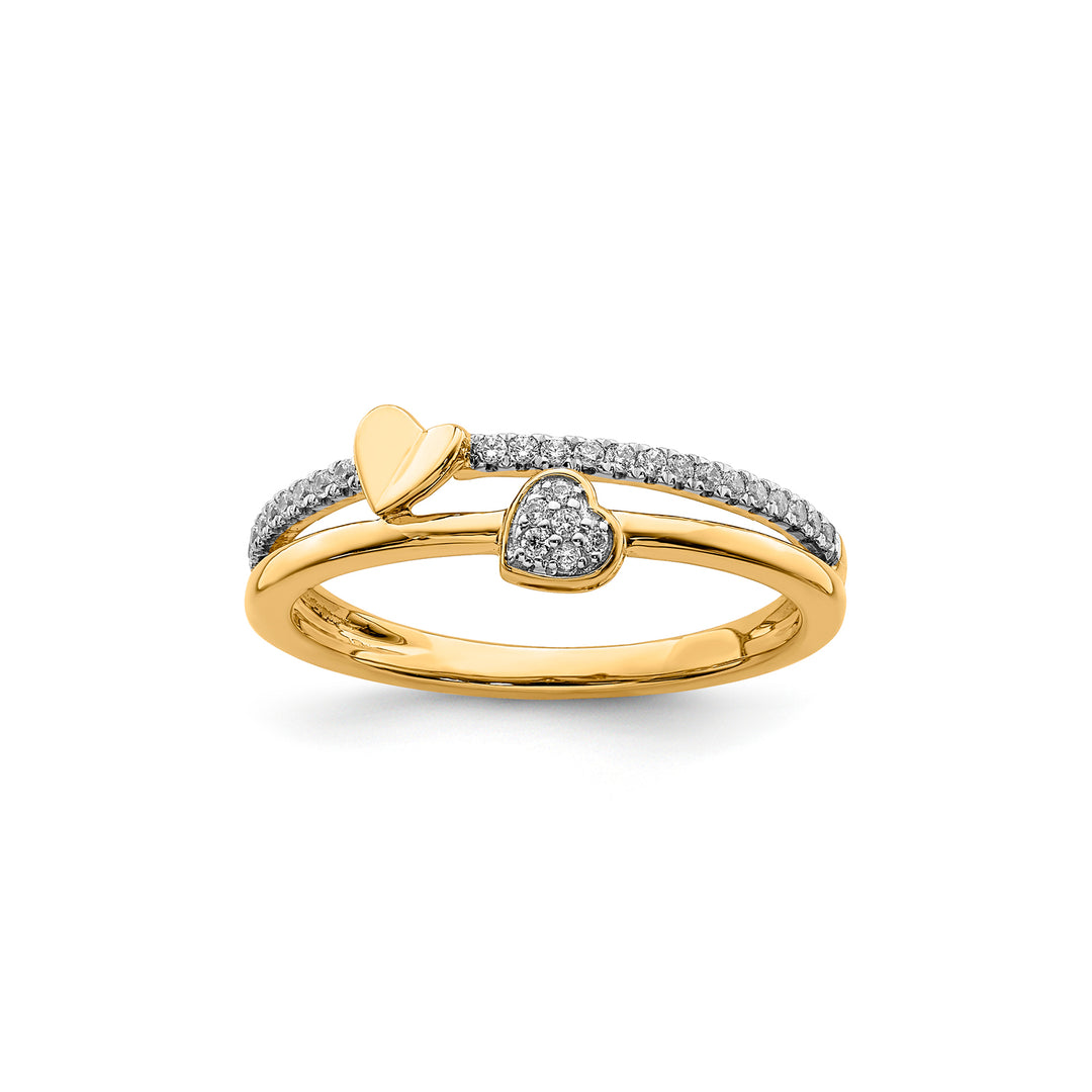 0.14ct Lab Grown Diamond Ring in 9K White & Yellow Gold | The Jewellery Boutique