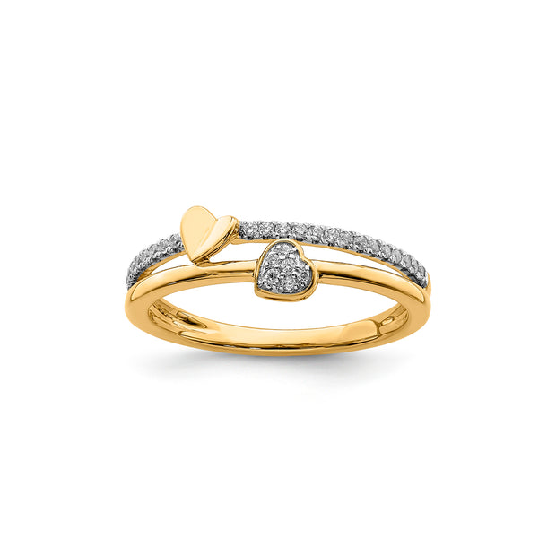 0.14ct Lab Grown Diamond Ring in 9K White & Yellow Gold | The Jewellery Boutique