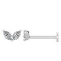 0.12ct Lab Grown Diamond Flat Back Earring in 9K White Gold
