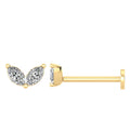 0.12ct Lab Grown Diamond Flat Back Earring in 9K Yellow Gold
