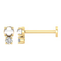 0.02ct Lab Grown Diamond Flat Back Earring in 9K Yellow Gold