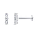 0.05ct Lab Grown Diamond Flat Back Earring in 9K White Gold
