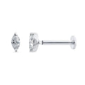 0.05ct Lab Grown Diamond Flat Back Earring in 9K White Gold