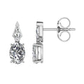 1.58ct Oval Lab Grown Diamond Vintage Stud Earrings in 9K White Gold