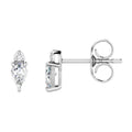 0.35ct Pear Lab Grown Diamond Asterly Stud Earrings in 9K White Gold