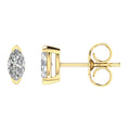 0.50ct Marquise Lab Grown Diamond Stud Earrings in 9K Yellow Gold