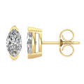 1.00ct Marquise Lab Grown Diamond Stud Earrings in 9K Yellow Gold