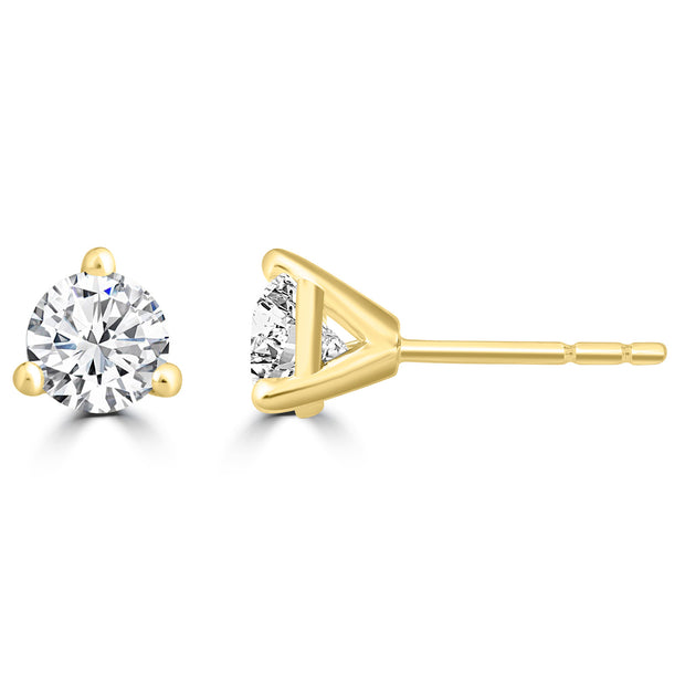 1.40ct Lab Grown Diamond Earrings in 18K Yellow Gold