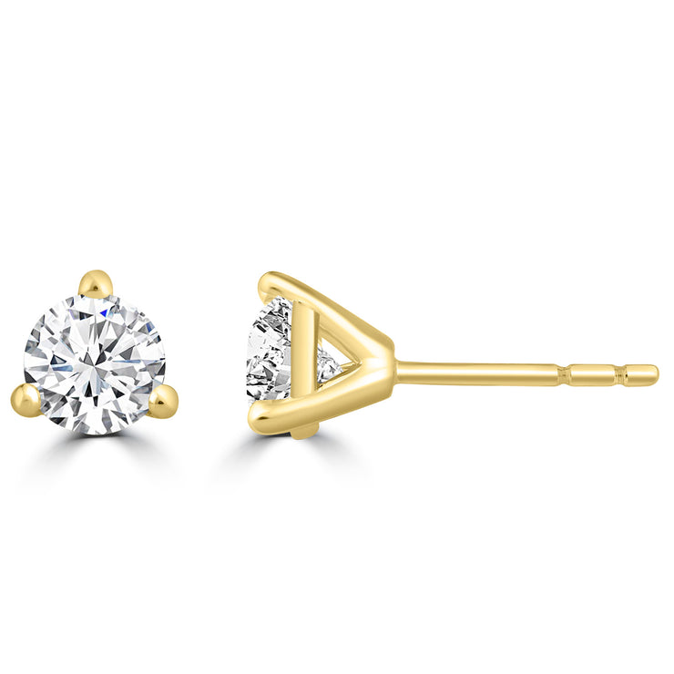 2.00ct Lab Grown Diamond Earrings in 18K Yellow Gold