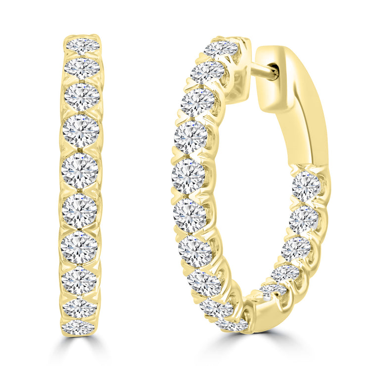 1.50ct Lab Grown Diamond Earrings in 18K Yellow Gold