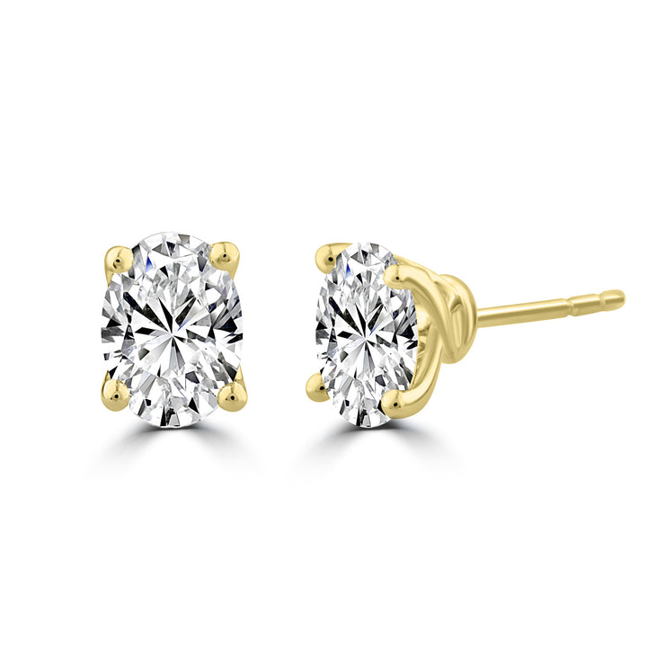 1.40ct Lab Grown Diamond Earrings in 18K Yellow Gold