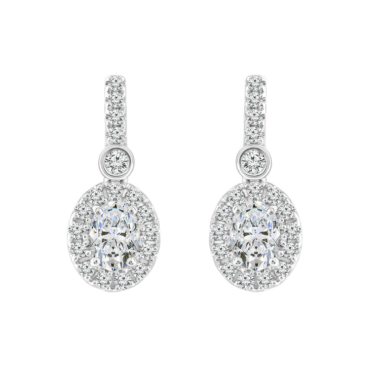 1.45ct Lab Grown Diamond Drop Earrings in 18K White Gold