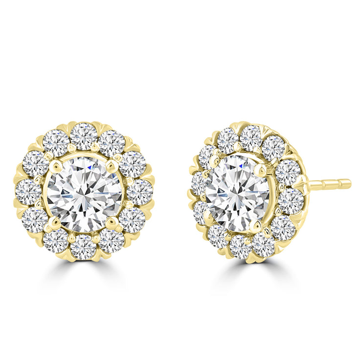 1.50ct Lab Grown Diamond Earrings in 18K Yellow Gold