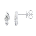 0.65ct Pear Lab Grown Diamond Asterly Stud Earrings in 9K White Gold