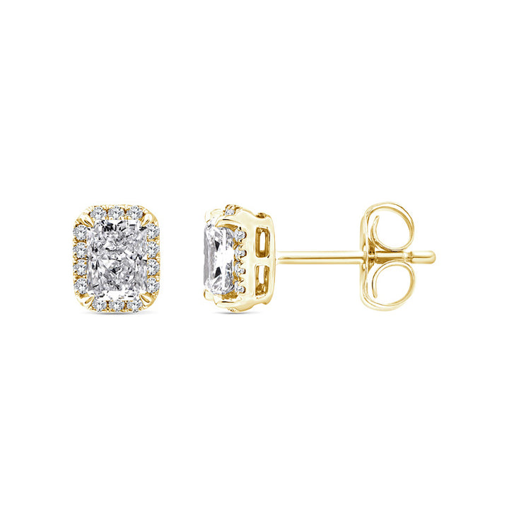 1.12ct Lab Grown Diamond Earrings in 9K Yellow Gold