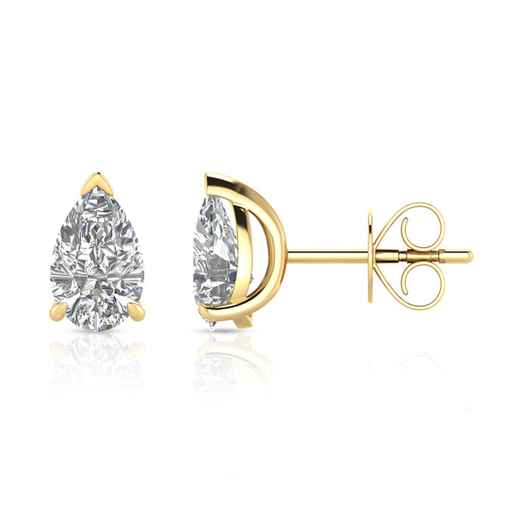 2.00ct Lab Grown Diamond Earrings in 9K Yellow Gold