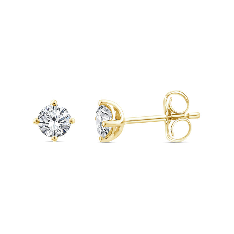 0.10ct Lab Grown Diamond Earrings in 9K Yellow Gold