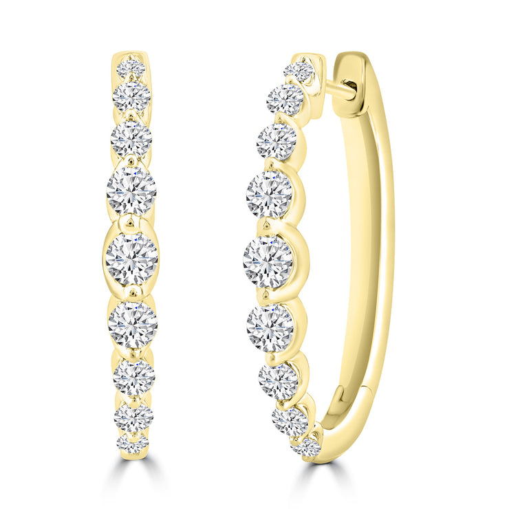 2.00ct Lab Grown Diamond Earrings in 18K Yellow Gold