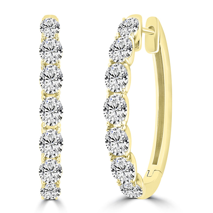 4.00ct Lab Grown Diamond Earrings in 18K Yellow Gold