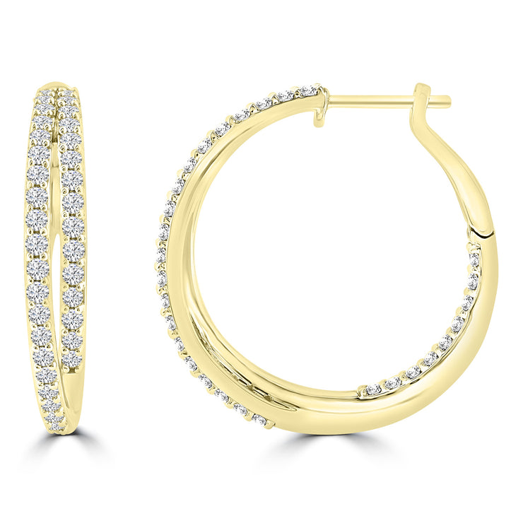 1.95ct Lab Grown Diamond Earrings in 18K Yellow Gold