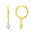 0.45ct Pear Lab Grown Diamond Asterly Earrings in 9K Yellow Gold