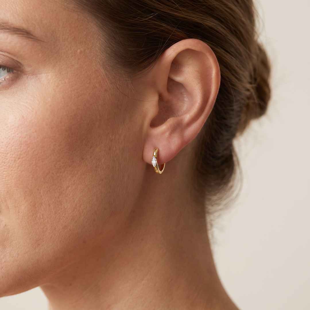 0.12ct Lab Grown Diamond Earrings in 9K Yellow Gold