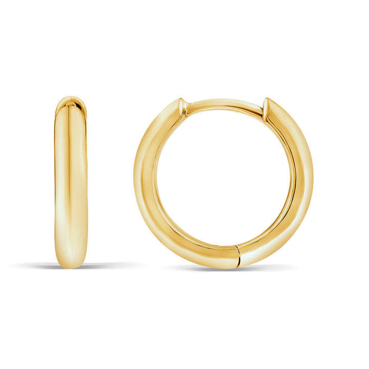22K Gold Vermeil 13mm Hoop Earrings