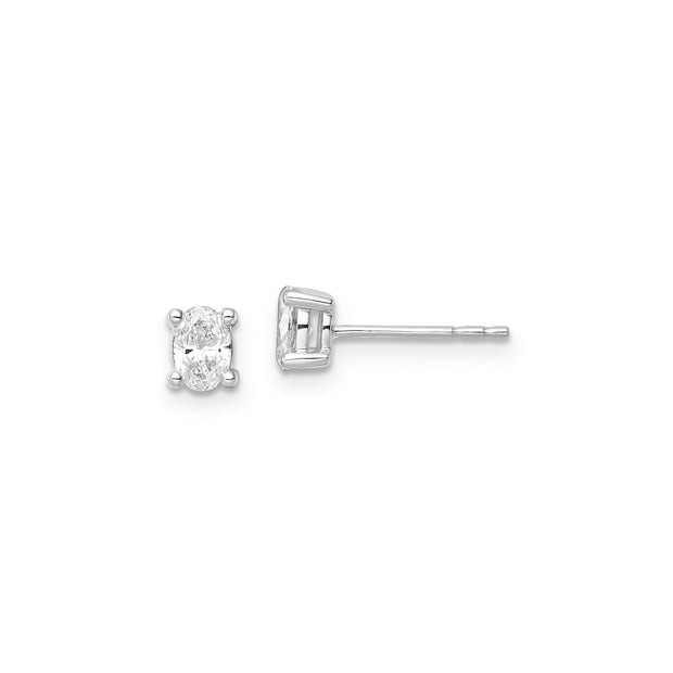 0.50ct Lab Grown Diamond Earrings in 9K White Gold | The Jewellery Boutique