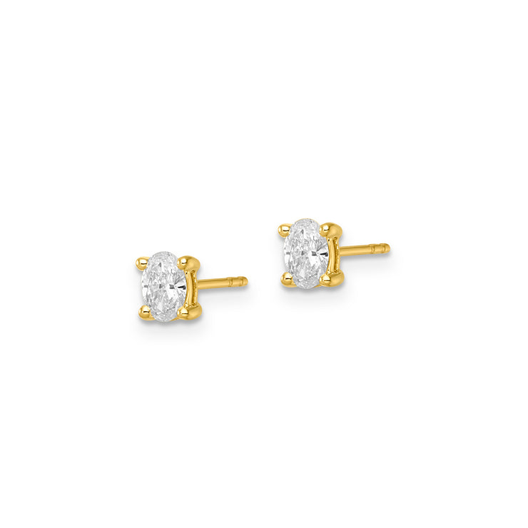 0.50ct Lab Grown Diamond Earrings in 9K Yellow Gold | The Jewellery Boutique