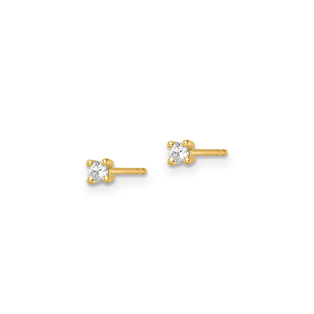 0.10ct Lab Grown Diamond Earrings in 9K Yellow Gold | The Jewellery Boutique