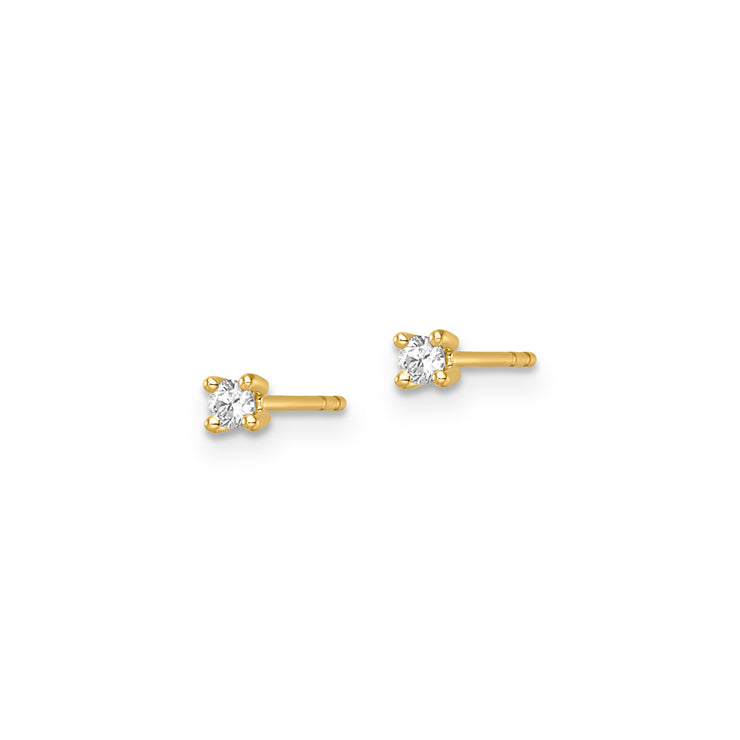 0.10ct Lab Grown Diamond Earrings in 9K Yellow Gold | The Jewellery Boutique