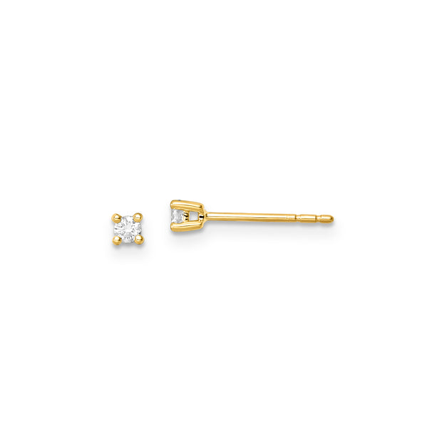 0.10ct Lab Grown Diamond Earrings in 9K Yellow Gold | The Jewellery Boutique