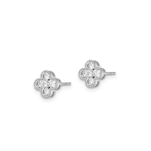 0.74ct Lab Grown Diamond Earrings in 9K White Gold | The Jewellery Boutique