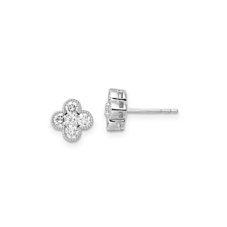 0.74ct Lab Grown Diamond Earrings in 9K White Gold | The Jewellery Boutique