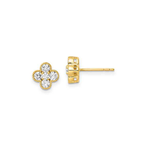 0.74ct Lab Grown Diamond Earrings in 9K Yellow Gold | The Jewellery Boutique