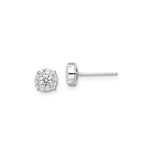 0.50ct Lab Grown Diamond Earrings in 9K White Gold | The Jewellery Boutique