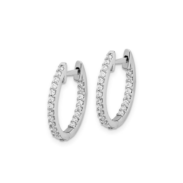 0.50ct Lab Grown Diamond Earrings in 9K White Gold | The Jewellery Boutique