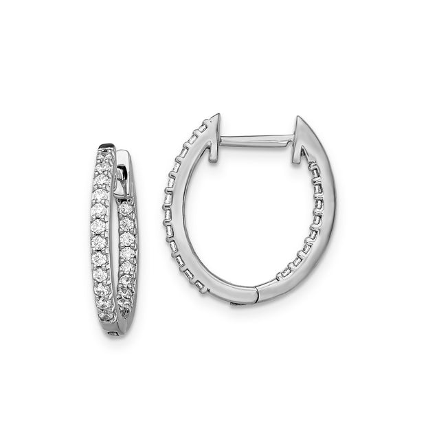 0.50ct Lab Grown Diamond Earrings in 9K White Gold | The Jewellery Boutique