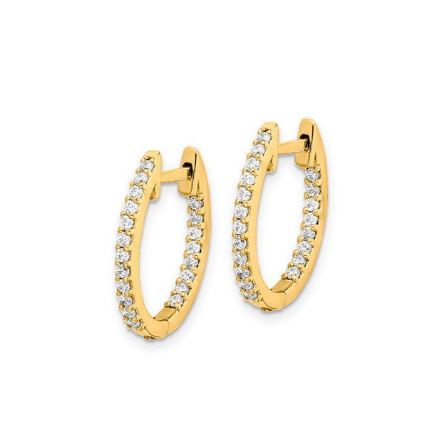 0.50ct Lab Grown Diamond Earrings in 9K Yellow Gold | The Jewellery Boutique