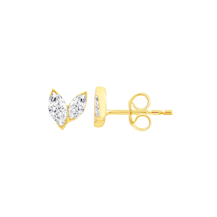 0.32ct Lab Grown Diamond Earrings in 9K Yellow Gold | The Jewellery Boutique