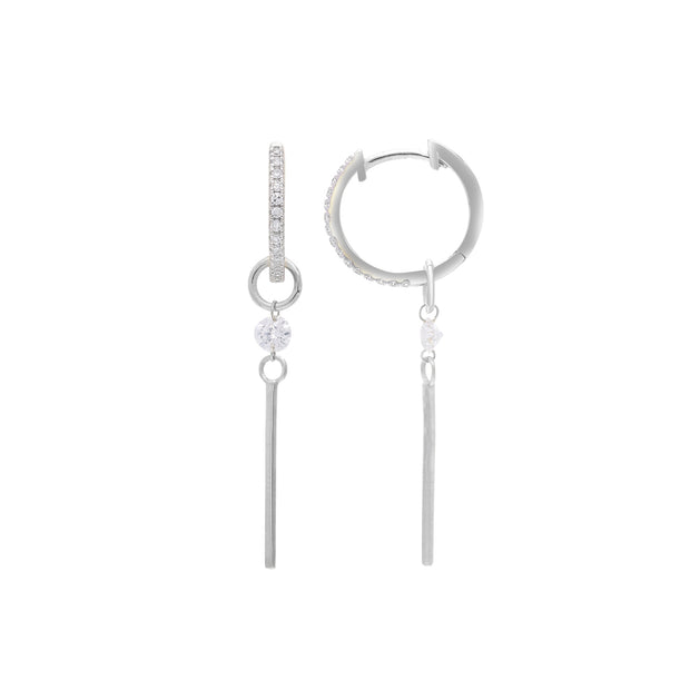 0.5ct Lab Grown Diamond Earrings in 9K White Gold | The Jewellery Boutique