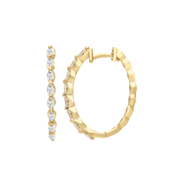 0.48ct Lab Grown Diamond Earrings in 9K Yellow Gold | The Jewellery Boutique