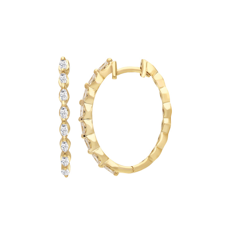 0.48ct Lab Grown Diamond Earrings in 9K Yellow Gold | The Jewellery Boutique