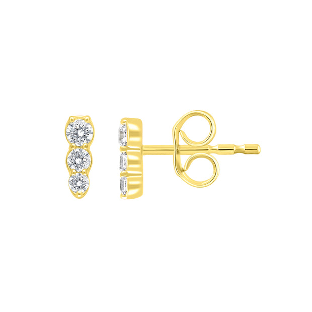 0.16ct Lab Grown Diamond Earrings in 9K Yellow Gold | The Jewellery Boutique