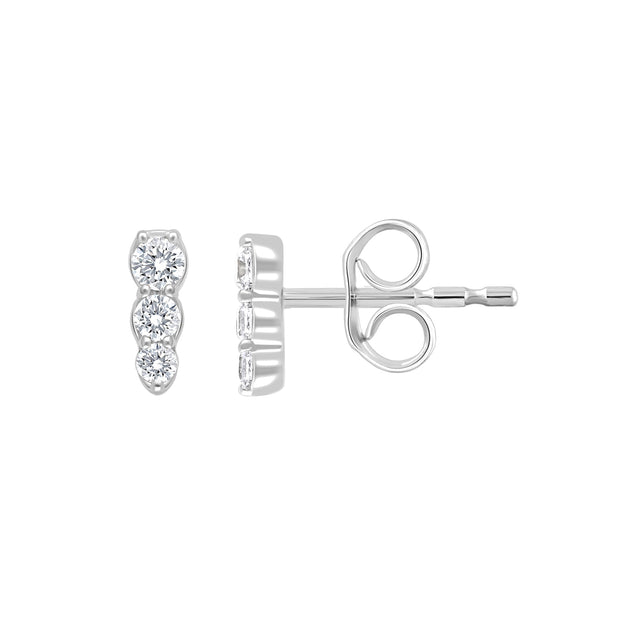 0.16ct Lab Grown Diamond Earrings in 9K White Gold | The Jewellery Boutique