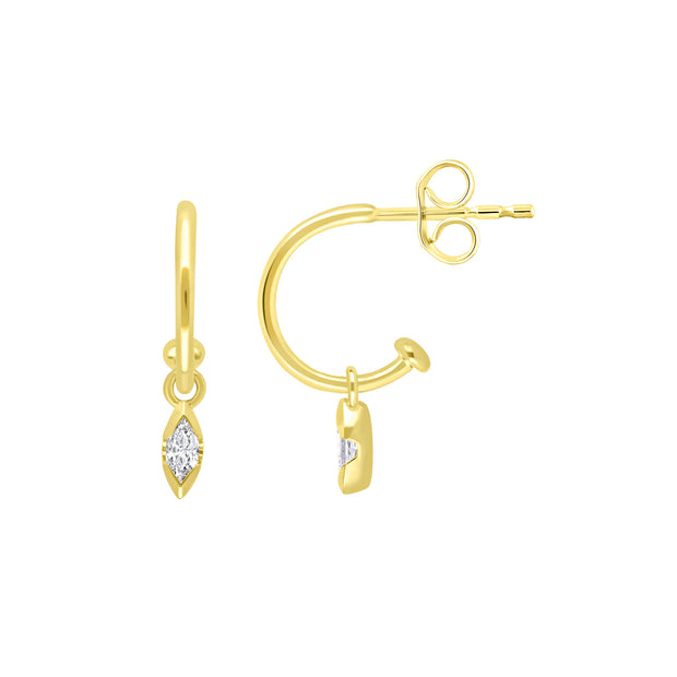 0.2ct Lab Grown Diamond Earrings in 9K Yellow Gold | The Jewellery Boutique