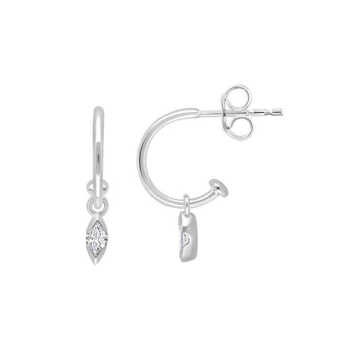 0.2ct Lab Grown Diamond Earrings in 9K White Gold | The Jewellery Boutique